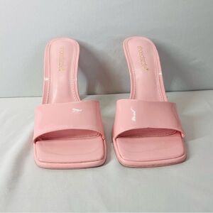 Shoe Dazzle‎ Bree Pink Women's Slide Sandals